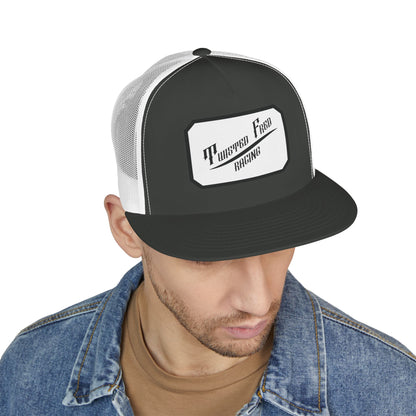 TFR swoosh snap back white and black