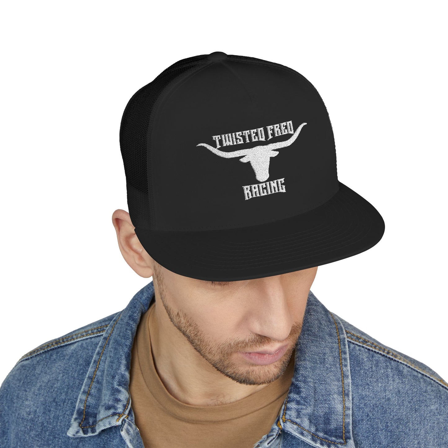 TFR x LONGHORN WHITE snapback hat