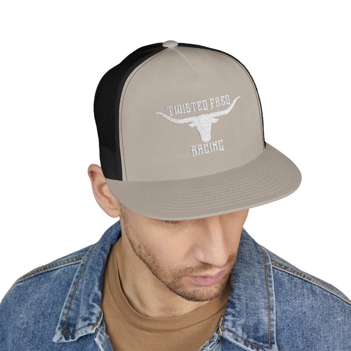 TFR x LONGHORN WHITE snapback hat