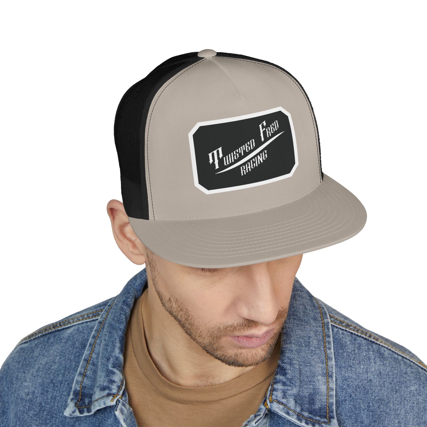 TFR swoosh snap back white and black