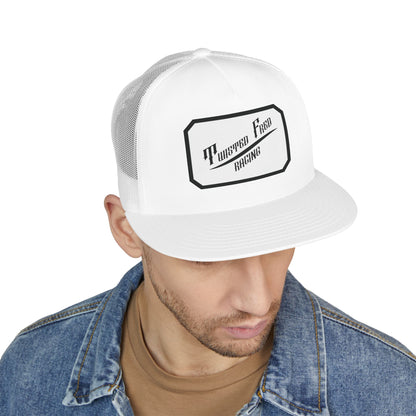 TFR swoosh snap back white and black