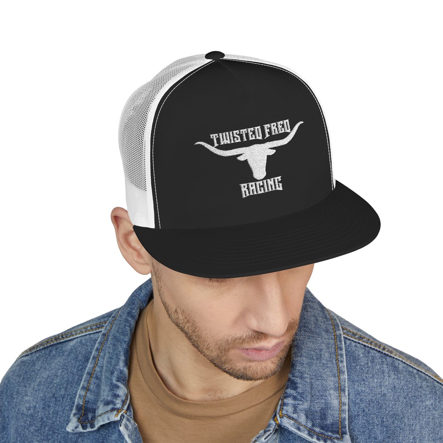 TFR x LONGHORN WHITE snapback hat