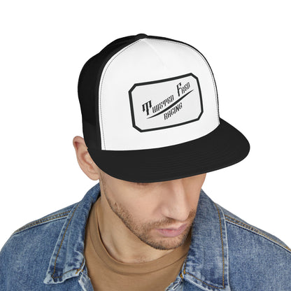 TFR swoosh snap back white and black